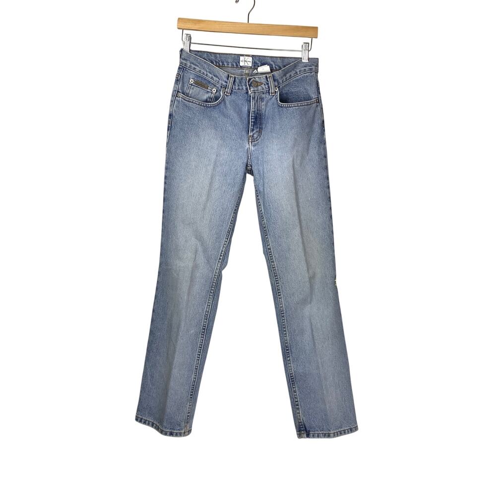 Calvin Klein Vintage 90s Straight Leg Jeans Light Wash Size 2 CBK Style